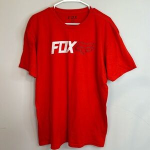 Fox Motorsports Red Standard Fit Short Sleeve Tee T Shirt Men’s
